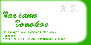 mariann domokos business card